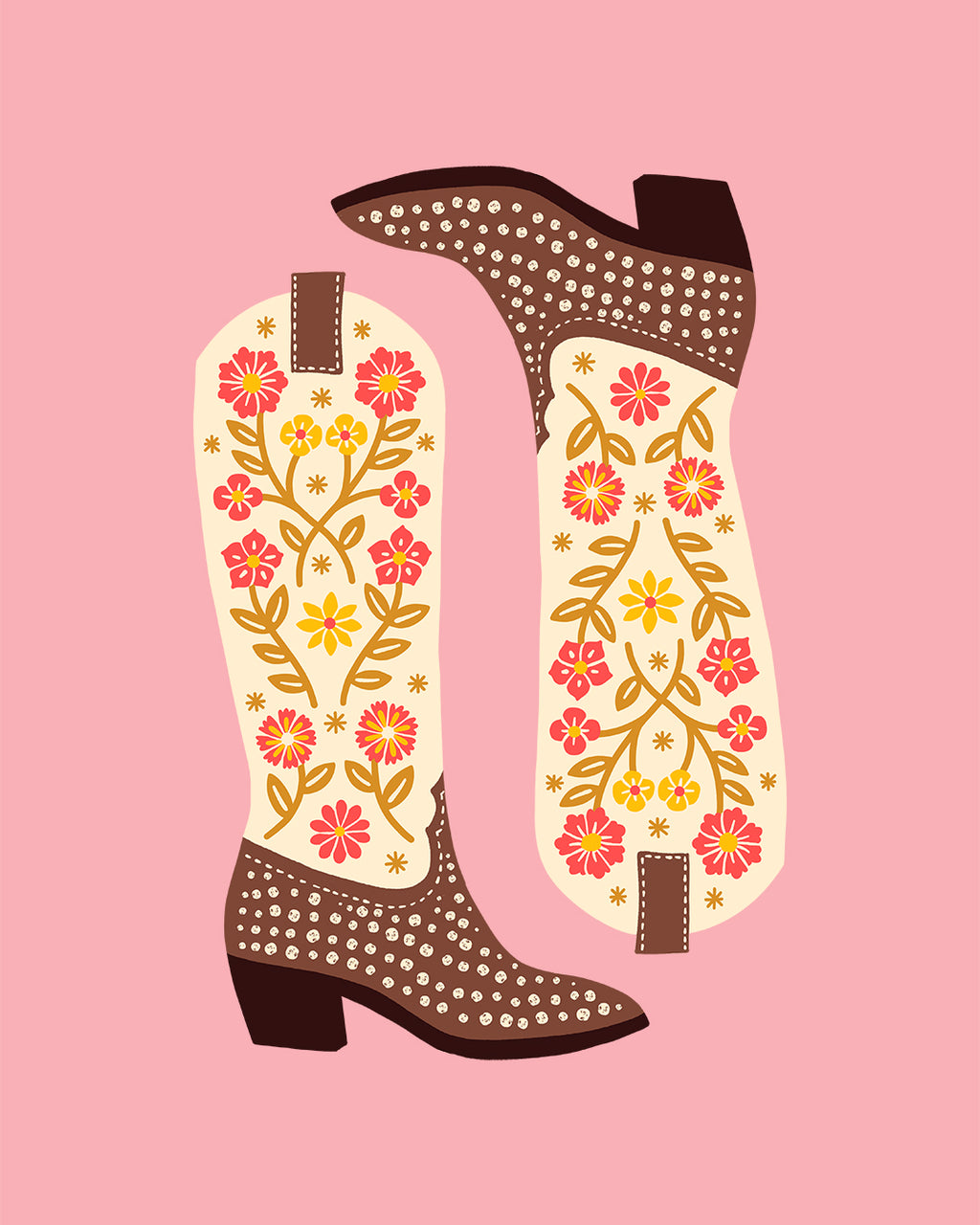Cowgirl Boots Print