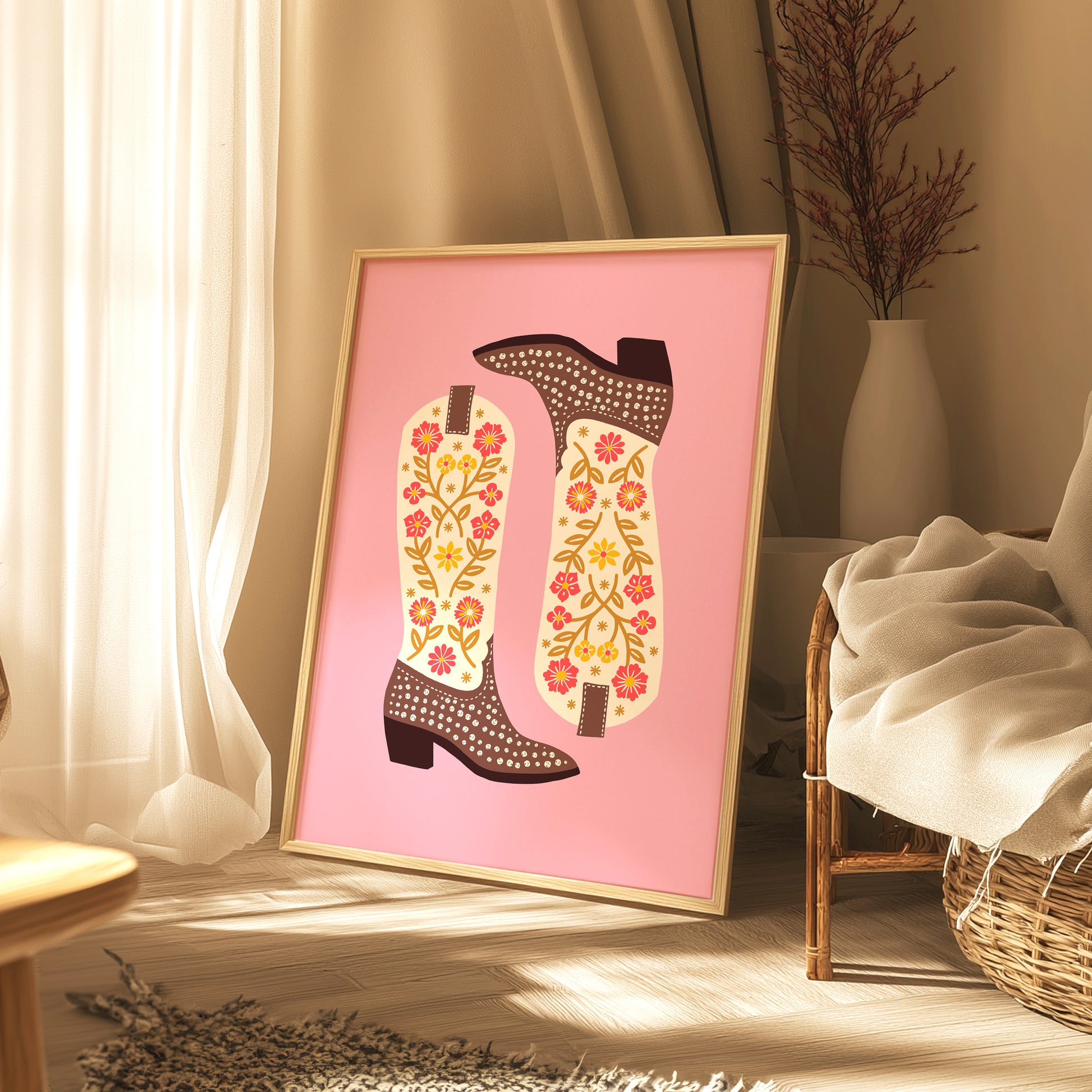 Cowgirl Boots Print