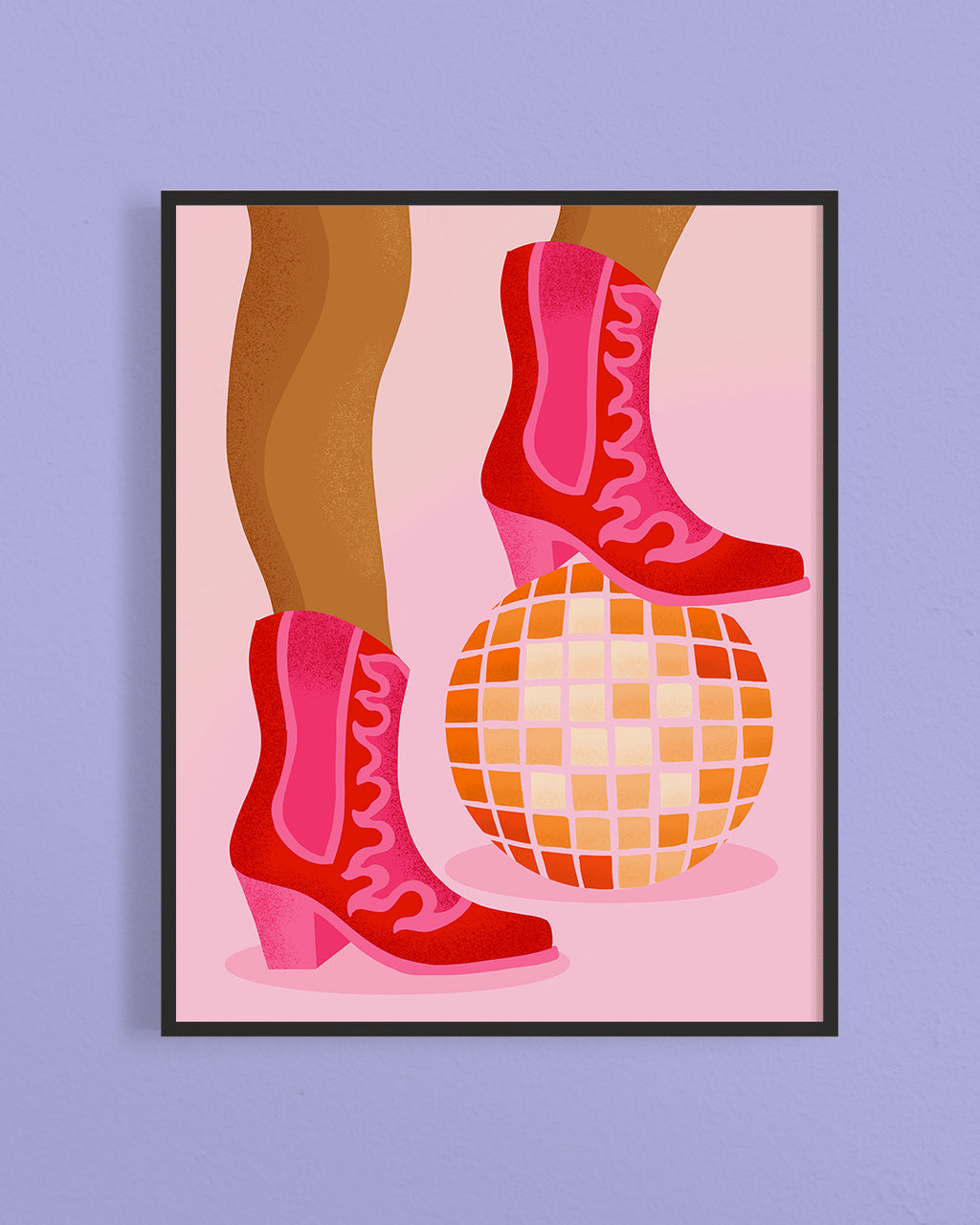 Disco Cowgirl Print