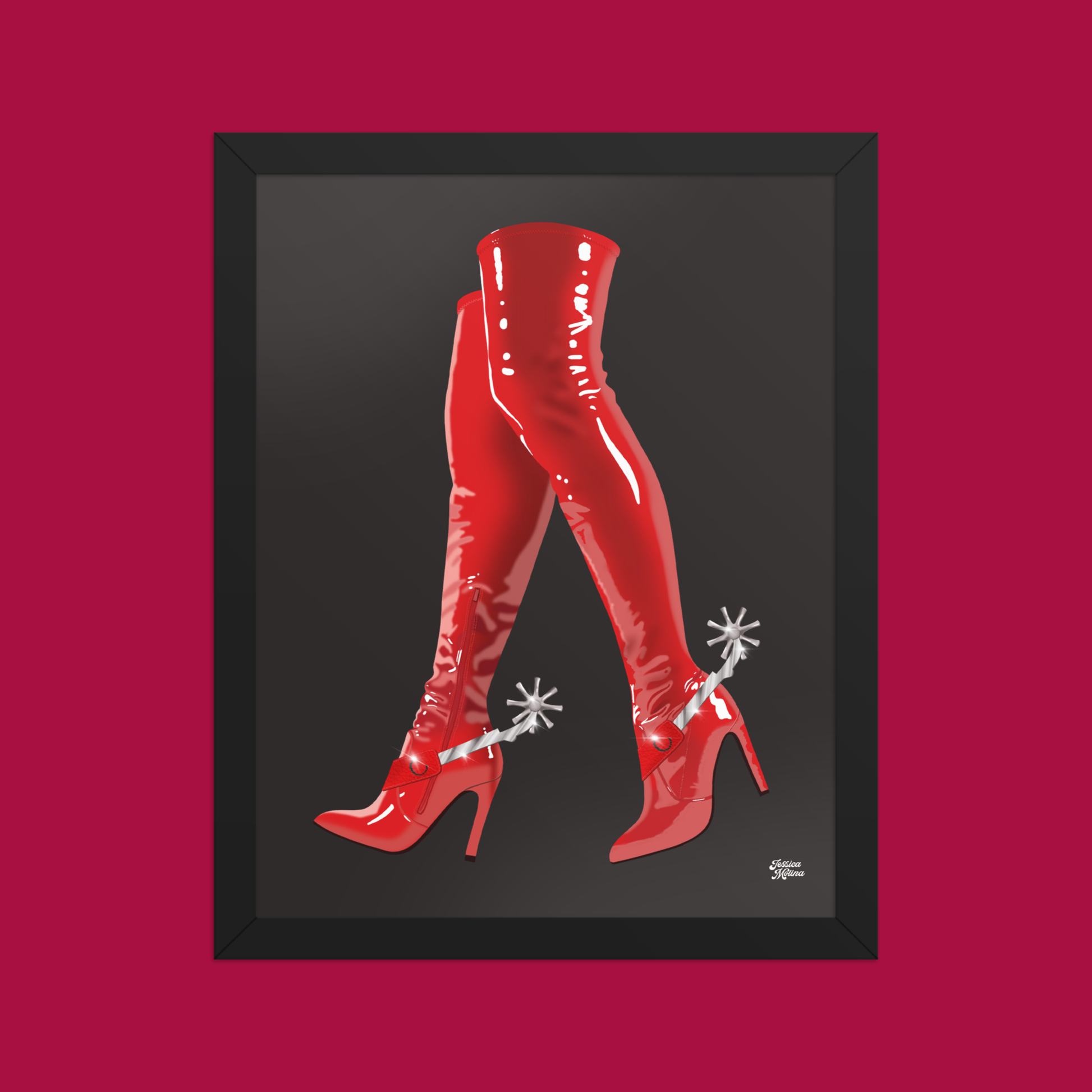 These Boots Framed Art Print