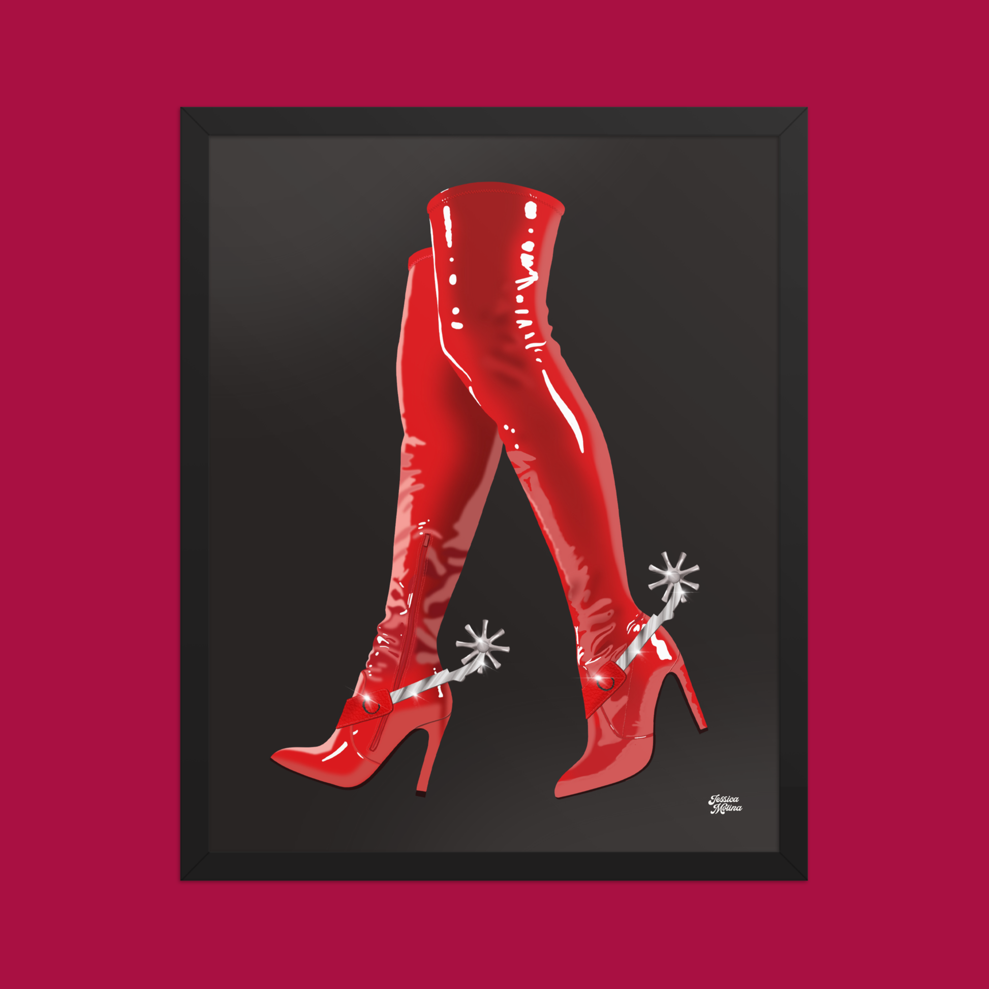These Boots Framed Art Print