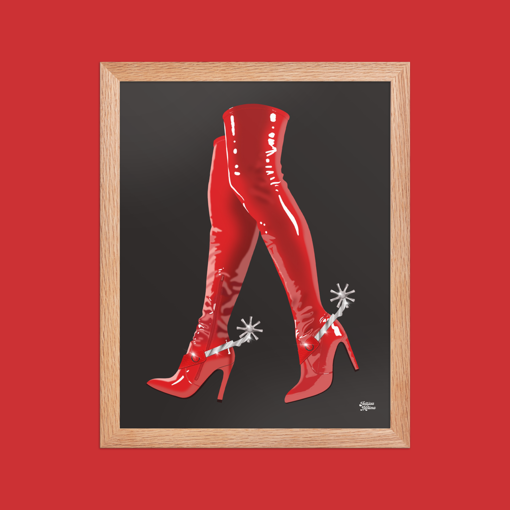 These Boots Framed Art Print