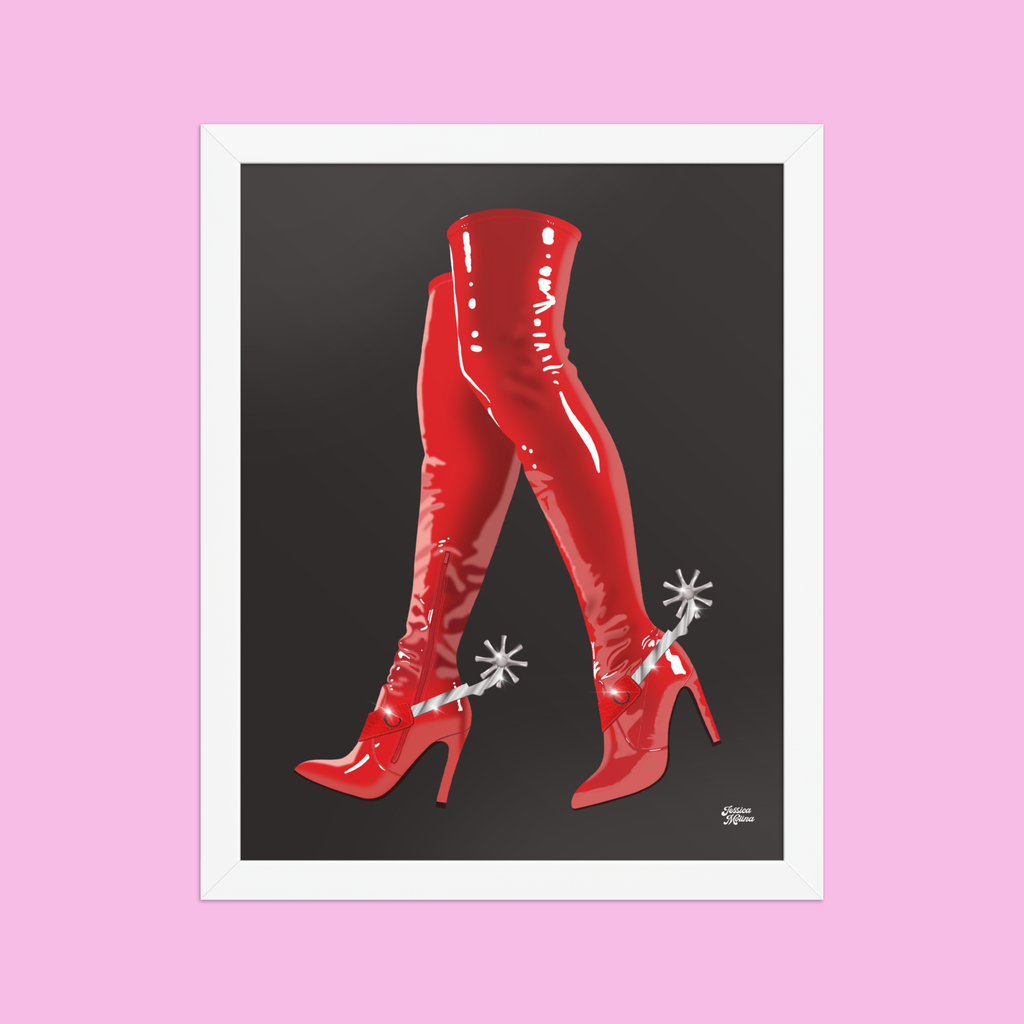 These Boots Framed Art Print