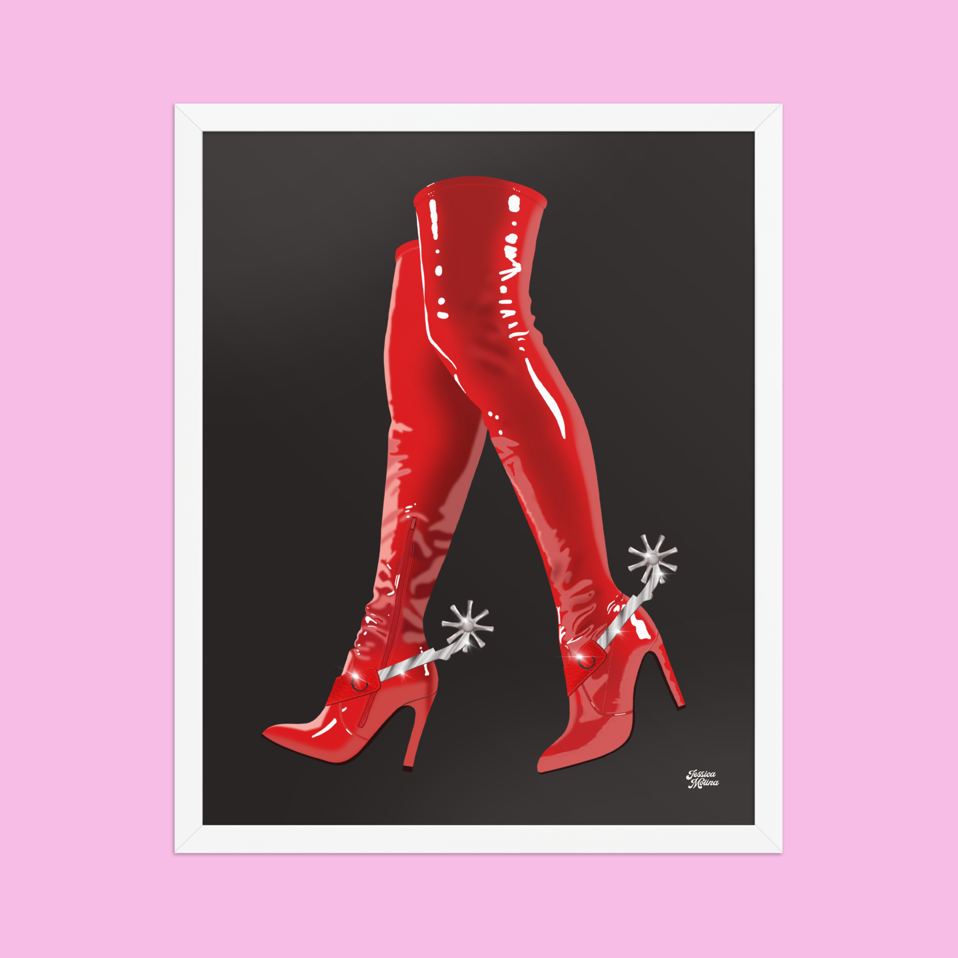 These Boots Framed Art Print