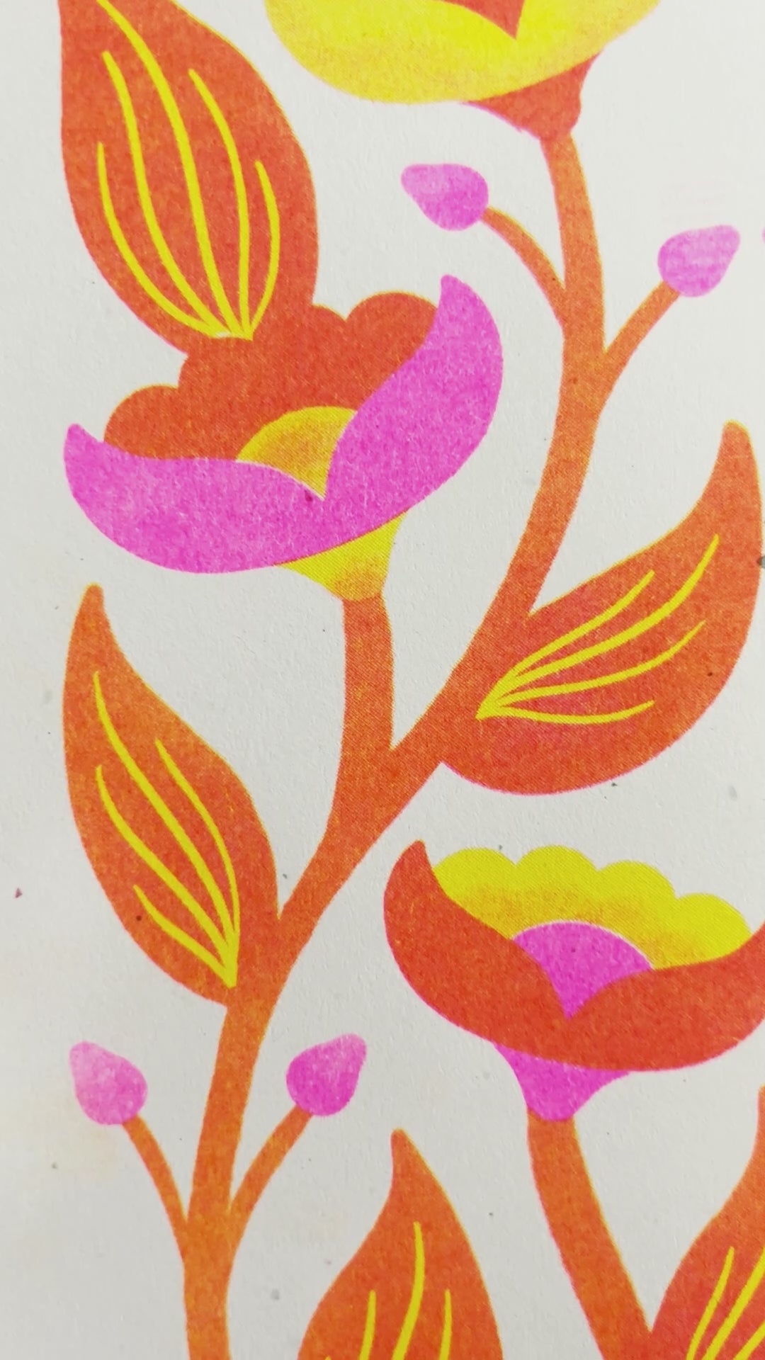 Symmetrical Flowers Limited Edition Riso Print